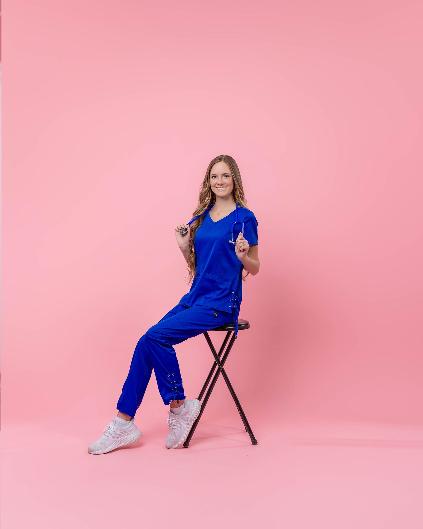 Lace Up Scrub Top