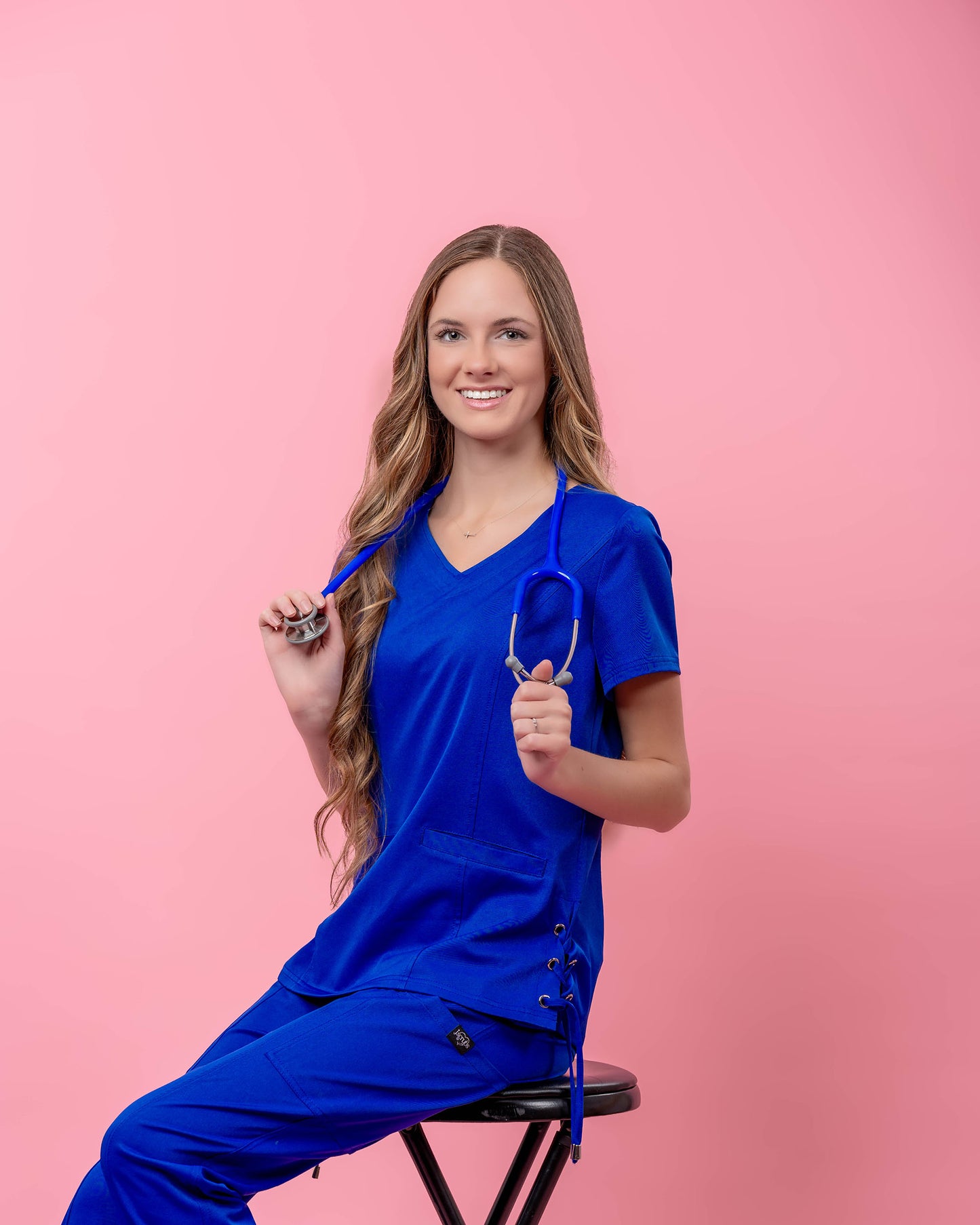 Lace Up Scrub Top